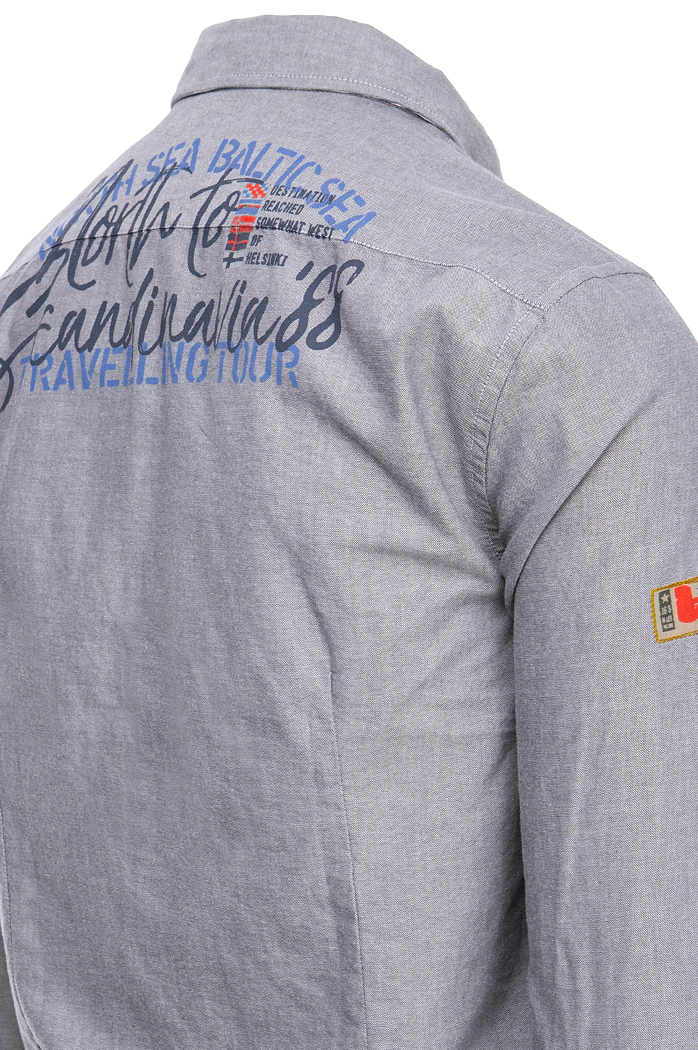 Herren Langarm Hemd Farbe Grau DSTREET DX2286