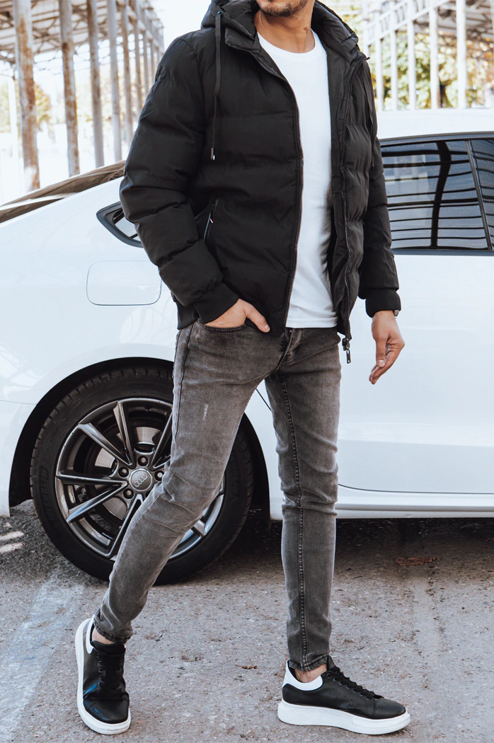 Doppelseitige Herrenjacke schwarz Dstreet TX4298