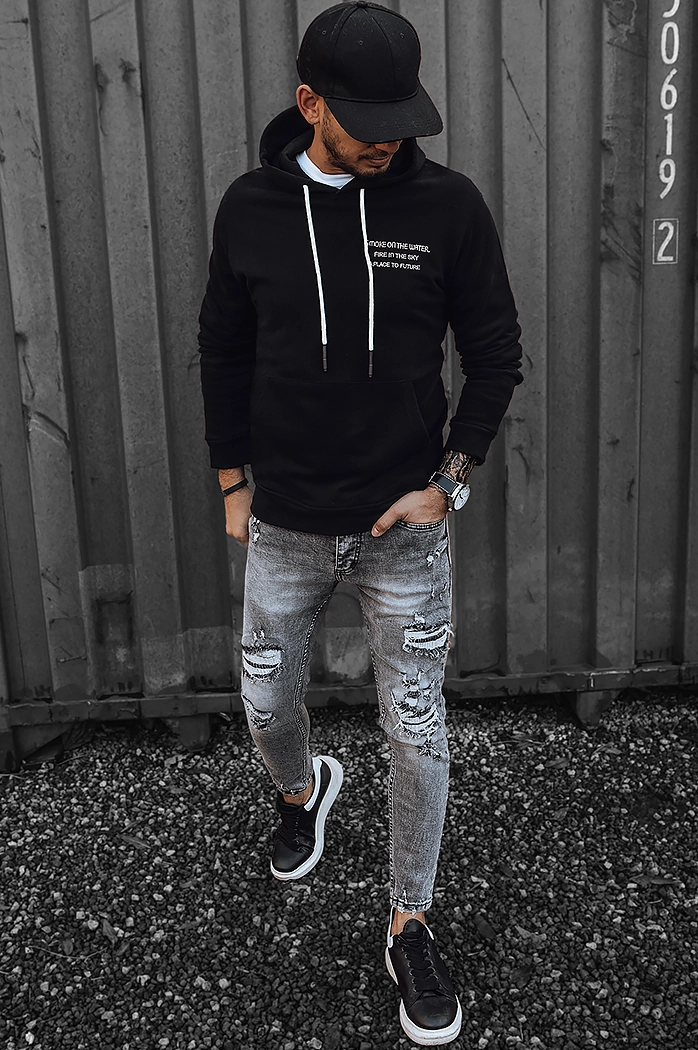Herren Kapuzenpullover Farbe Schwarz DSTREET BX5463