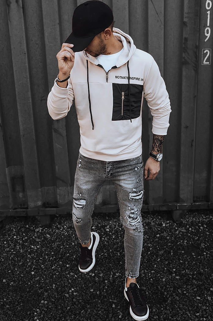 Herren Kapuzenpullover Farbe Camel DSTREET BX5464