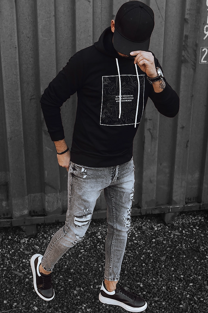 Herren Kapuzenpullover Farbe Schwarz DSTREET BX5467
