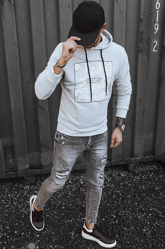 Herren Kapuzenpullover Farbe Grau DSTREET BX5468