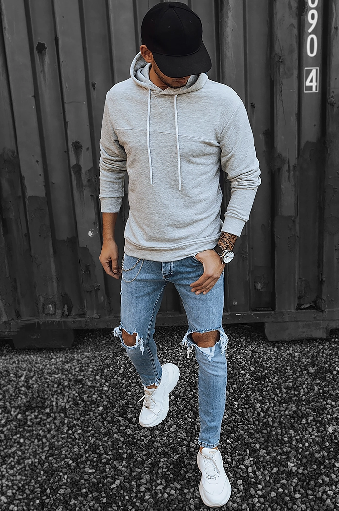 Herren Kapuzenpullover Farbe Grau DSTREET BX5471