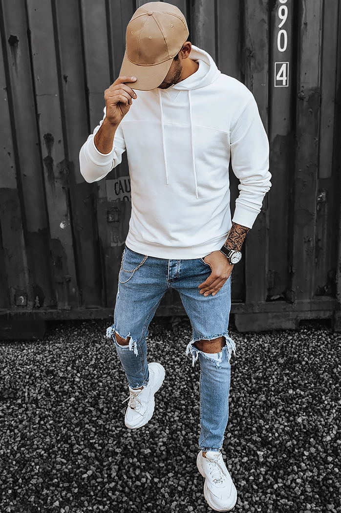 Herren Kapuzenpullover Farbe Creme DSTREET BX5472