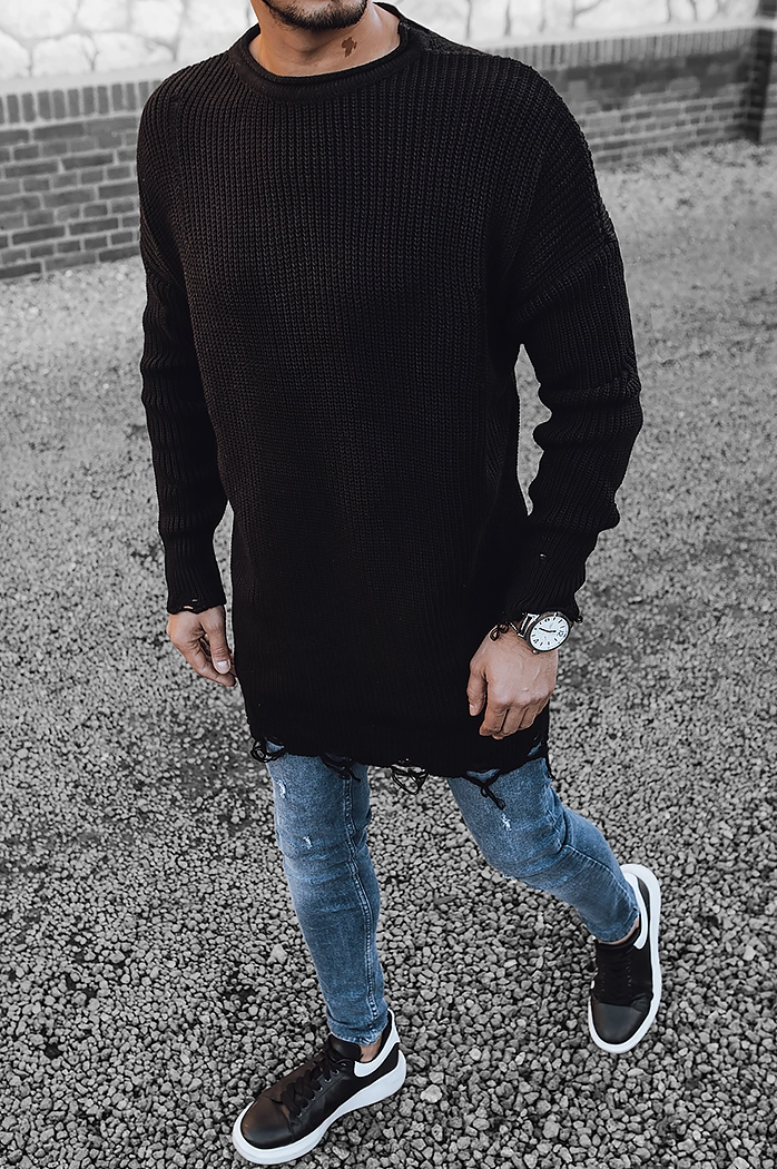 Herren Winterpullover Farbe Schwarz DSTREET WX1962