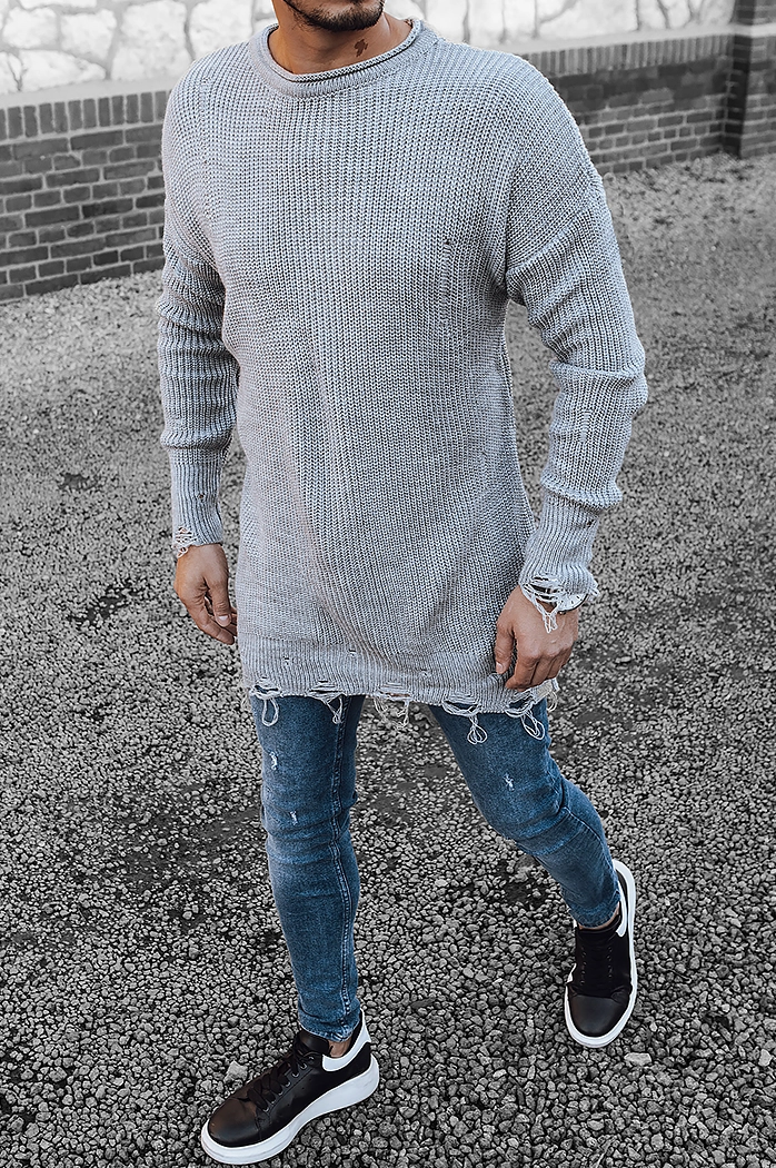 Herren Winterpullover Farbe Hellgrau DSTREET WX1963