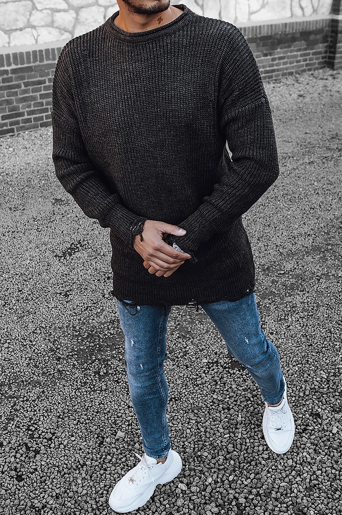 Herren Winterpullover Farbe Dunkelgrau DSTREET WX1964
