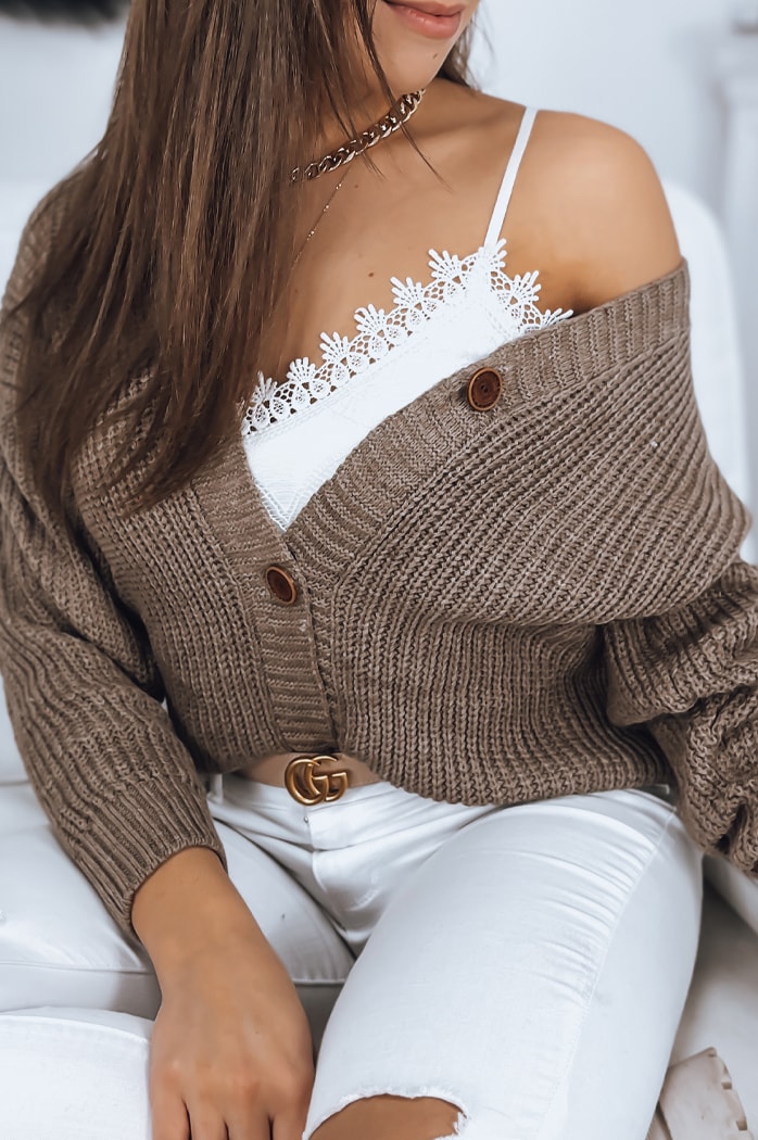 Damen Strickjacke MINSTRAL Farbe Beige DSTREET MY1614