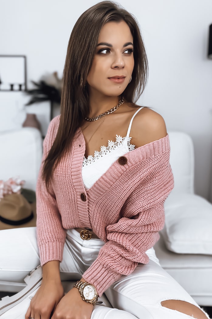 Damen Strickjacke MINSTRAL Farbe Rosa DSTREET MY1617