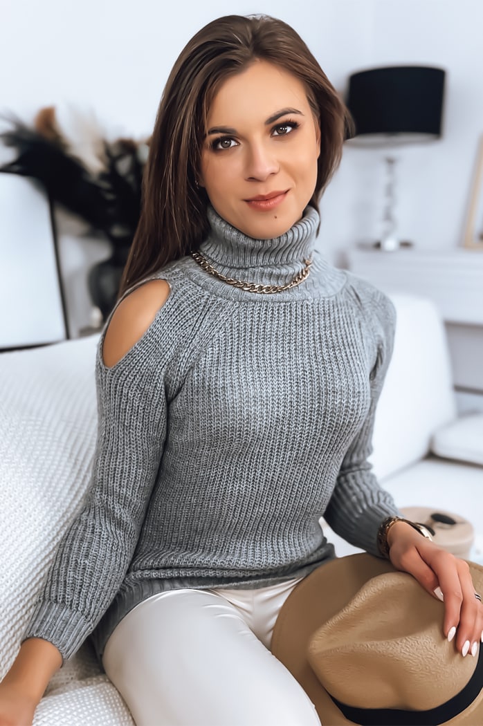 Damen Rollkragenpullover ARIEL Farbe Hellgrau DSTREET MY1704