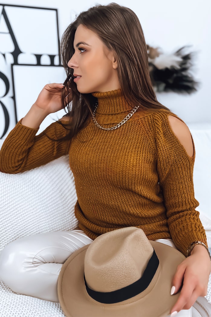Damen Rollkragenpullover ARIEL Farbe Gelb DSTREET MY1707
