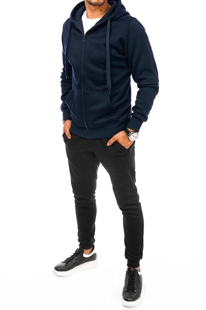 Herren Trainingsanzug-Set Farbe Dunkelblau-Schwarz DSTREET AX0628