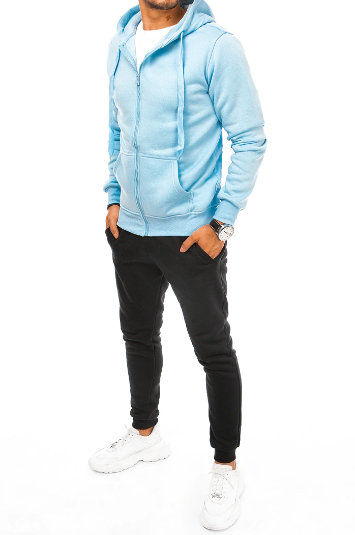 Herren Trainingsanzug-Set Farbe Himmelblau-Schwarz DSTREET AX0635