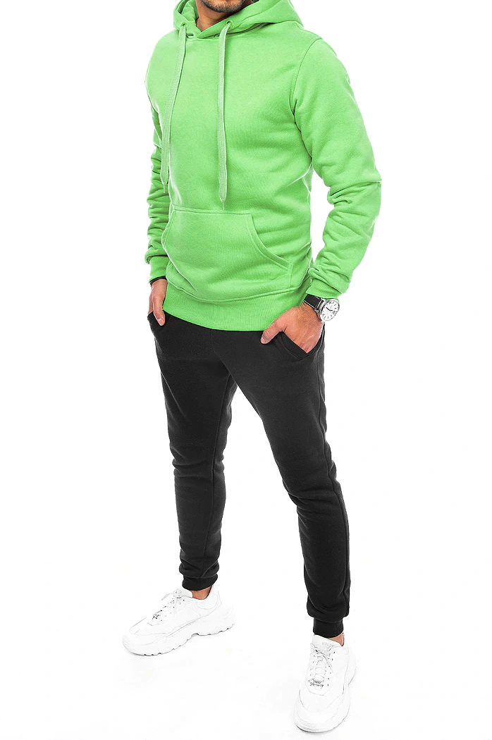 Herren Trainingsanzug-Set Farbe Grün-Schwarz DSTREET AX0646