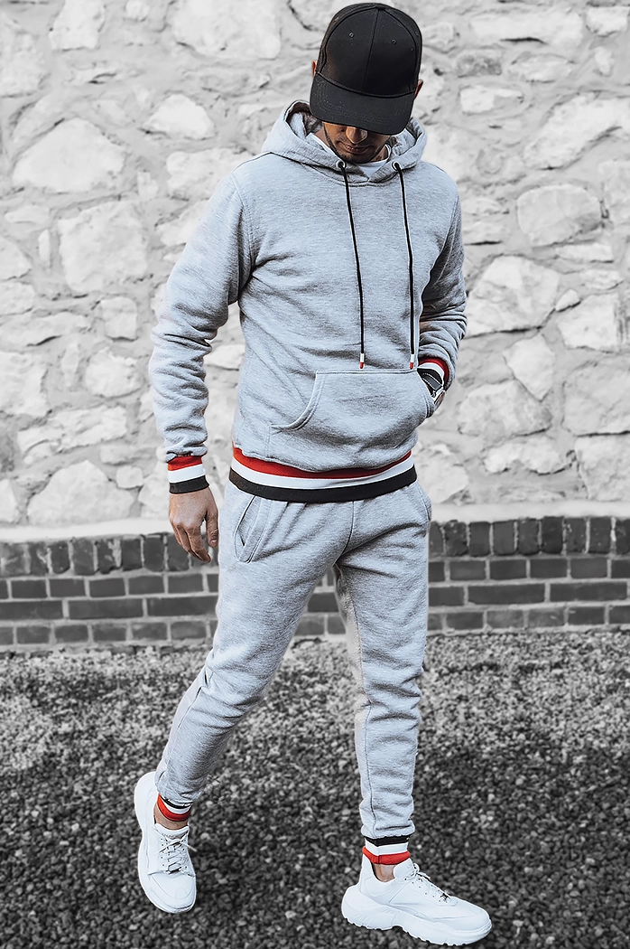 Herren Trainingsanzug-Set Farbe Hellgrau DSTREET AX0663