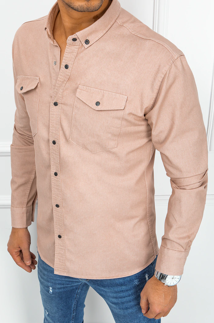 Herren Jeanshemd Farbe Rosa DSTREET DX2352