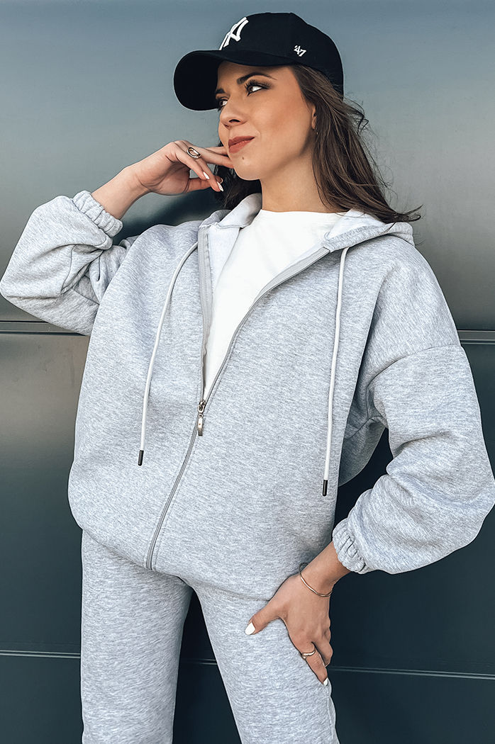 Damen Trainingsanzug-Set AMILIA PREMIUM Farbe Hellgrau DSTREET AY0778