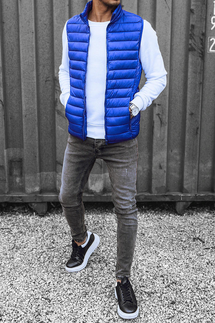 Herren Steppweste Farbe Blau DSTREET TX4318