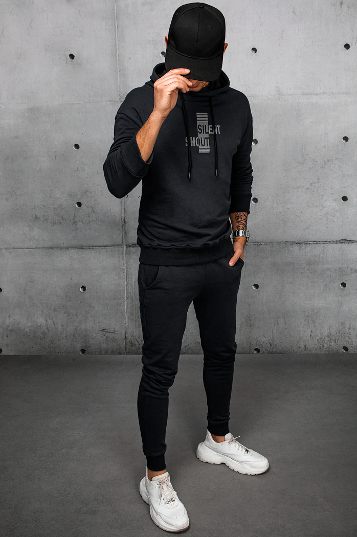 Herren Trainingsanzug-Set Farbe Schwarz DSTREET AX0677