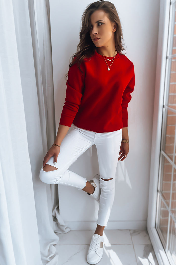Damen Sweatshirt FASHION II Rot BY0147z