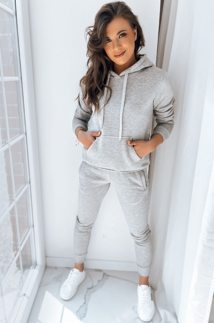Damen Kapuzenpullover BASIC Grau Dstreet BY0155z