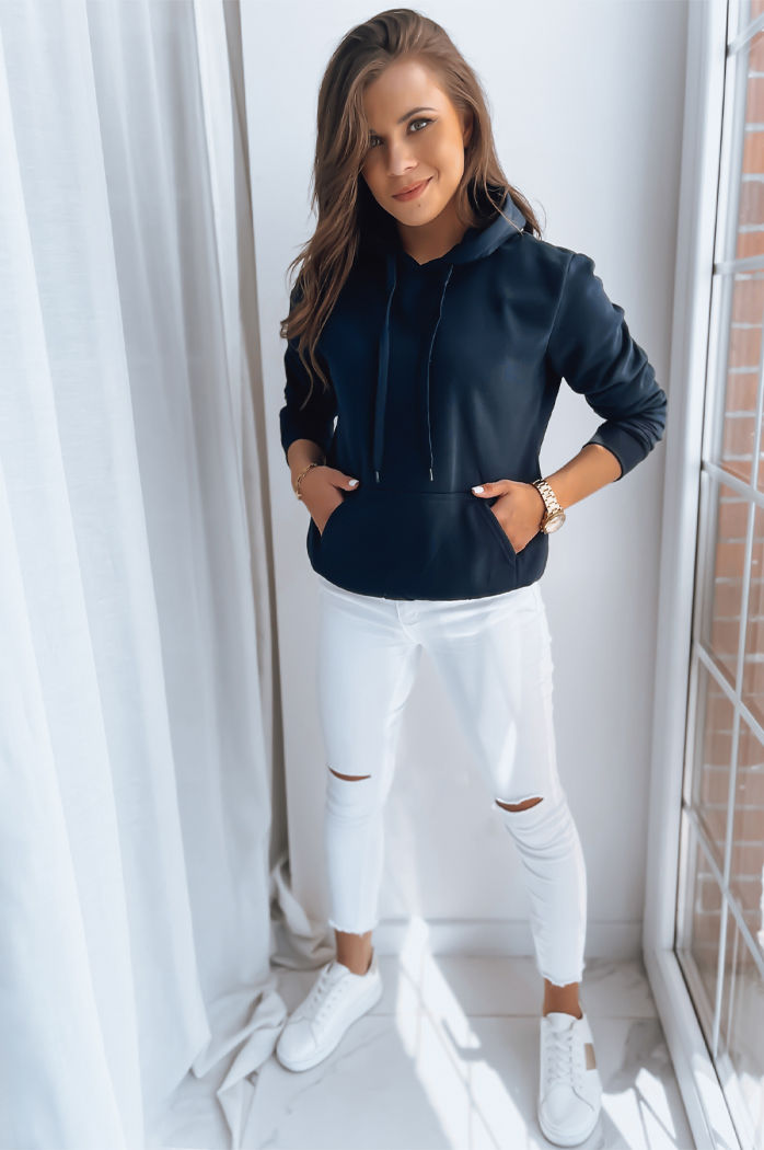 Damen Kapuzenpullover BASIC Dunkelblau Dstreet BY0561z