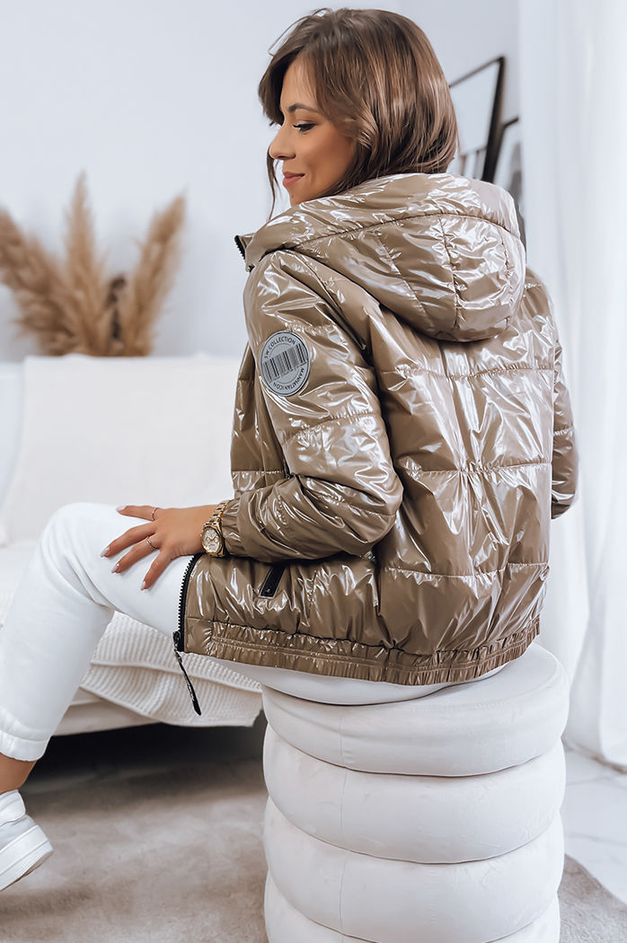 Damen Steppjacke METALIC Camel Dstreet TY3409