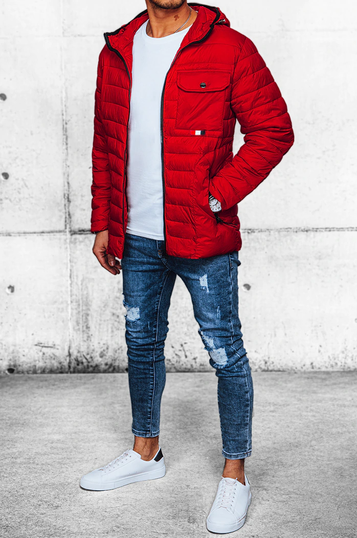 Herren Übergangsjacke Farbe Rot DSTREET TX4375