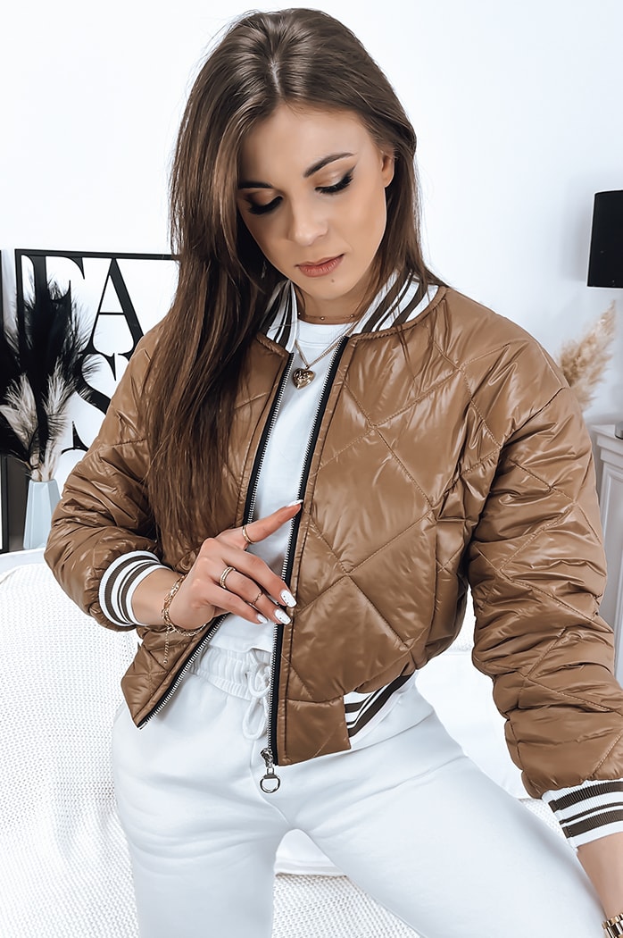 Damen Jacke BOMBER Camel Dstreet TY3431