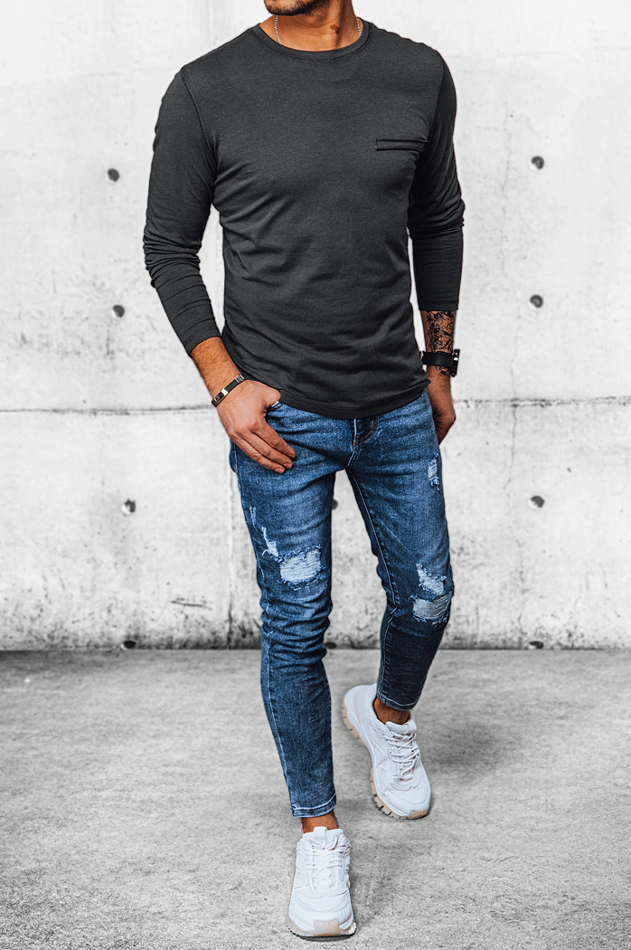 Herren Longsleeve Farbe Dunkelgrau DSTREET LX0561