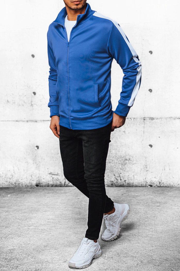Herren Sweatshirt mit Reißverschluss Farbe Blau DSTREET BX5565