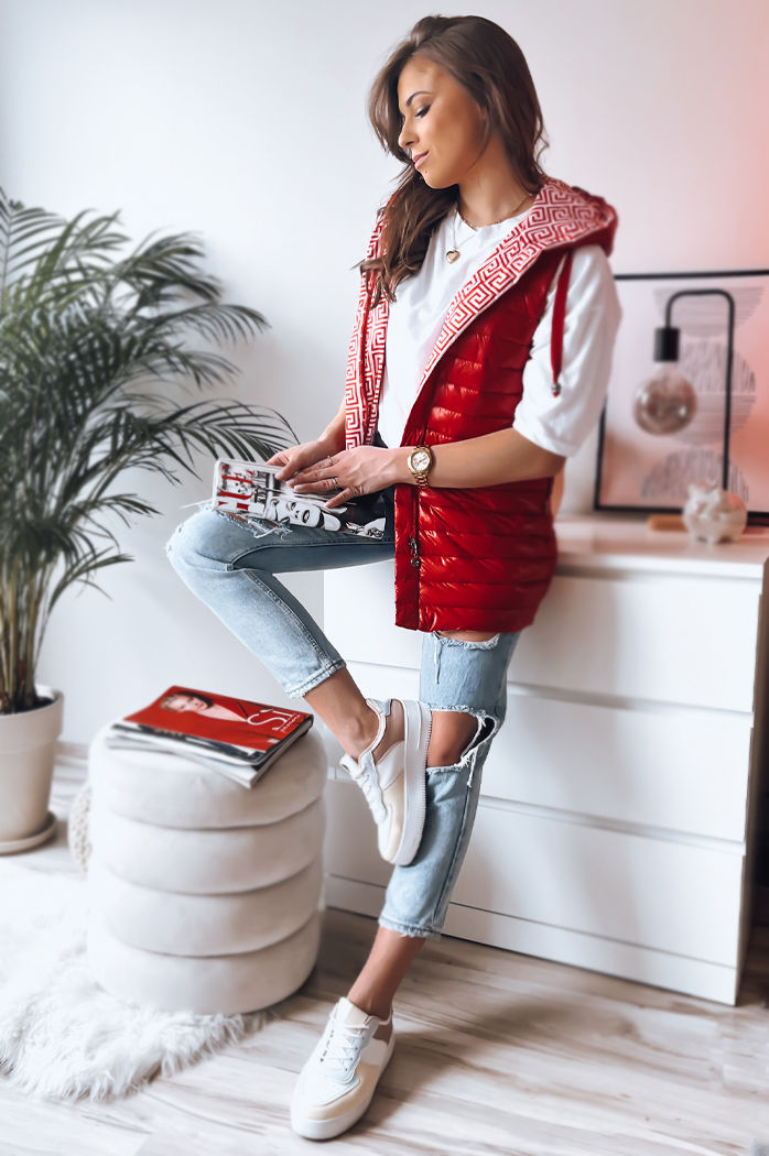 Damen Weste CRISTINA Rot Dstreet TY3471