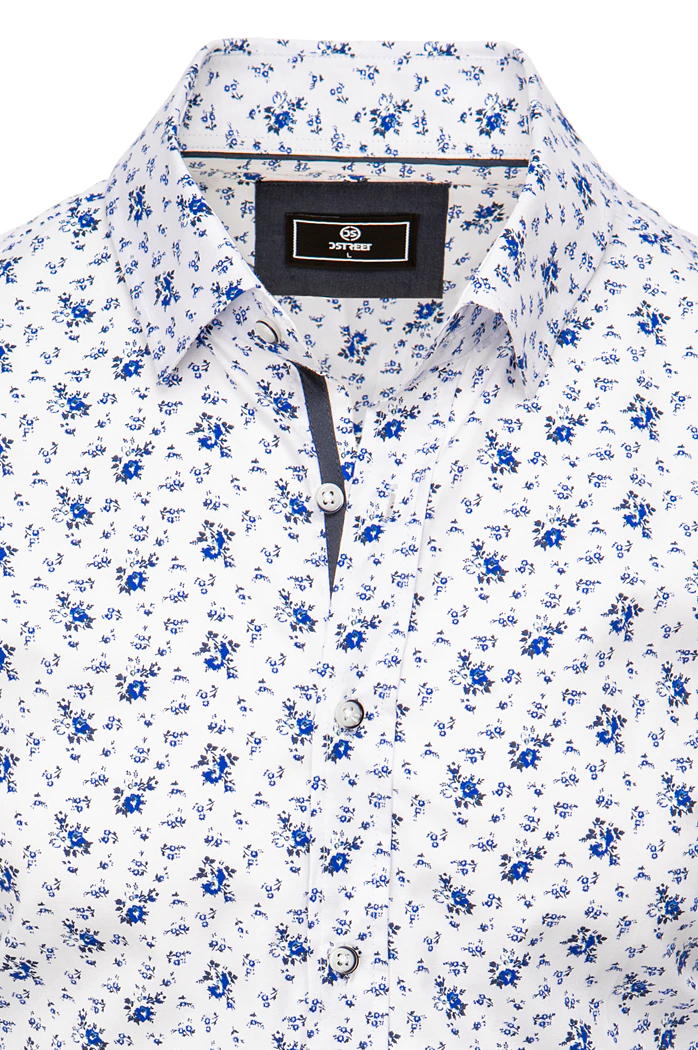 Herren Gemustertes Hemd Farbe Weiß DSTREET DX2397