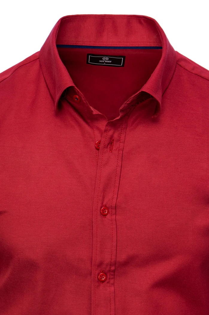 Herren Elegant Hemd Farbe Weinrot DSTREET DX2431