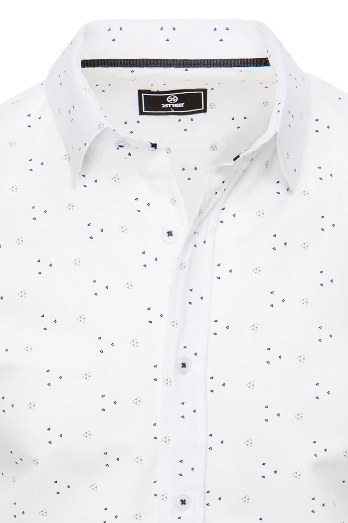 Herren Gemustertes Hemd Farbe Weiß DSTREET DX2446