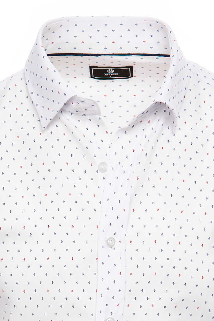 Herren Gemustertes Hemd Farbe Weiß DSTREET DX2460