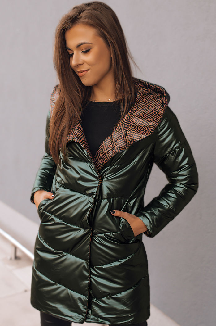 Damen Wendejacke DELSY LONG Grün Dstreet TY3480