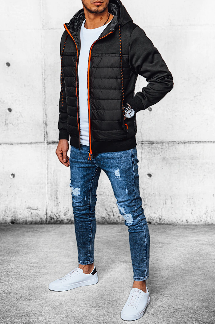 Herren Übergangs-Steppjacke Schwarz Dstreet TX4391