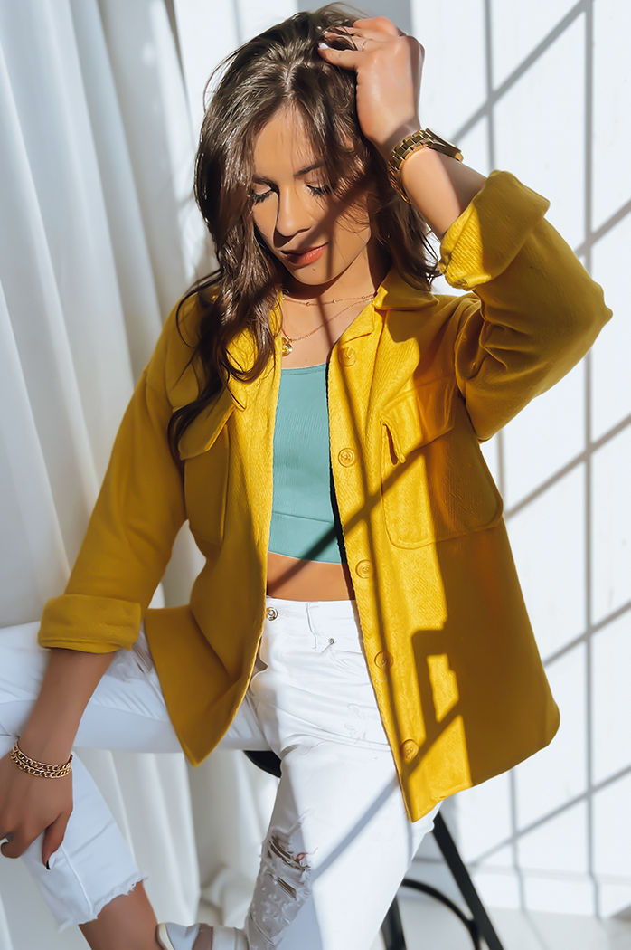 Damen Hemdjacke SUNSET Farbe Gelb DSTREET TY3507