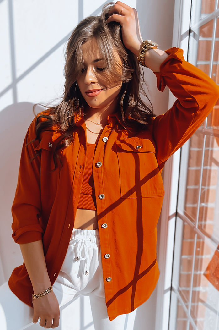 Damen Jeansjacke COSMO Farbe Orange DSTREET TY3528