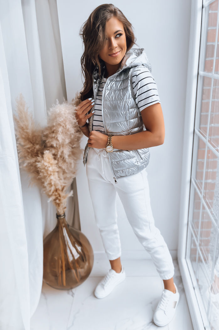 Damenweste DONNA silber Dstreet TY3549