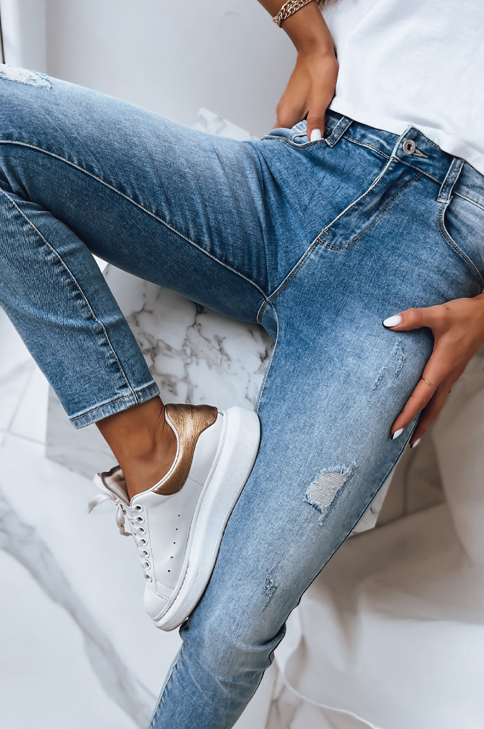Damen Jeans mit hoher Taille MOVE ON Farbe Blau DSTREET UY1392