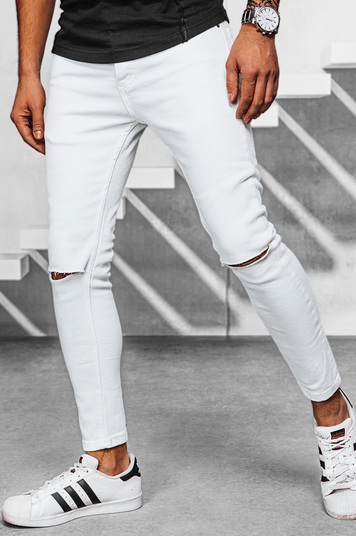 Herren Jeanshosen Farbe Weiß DSTREET UX3922