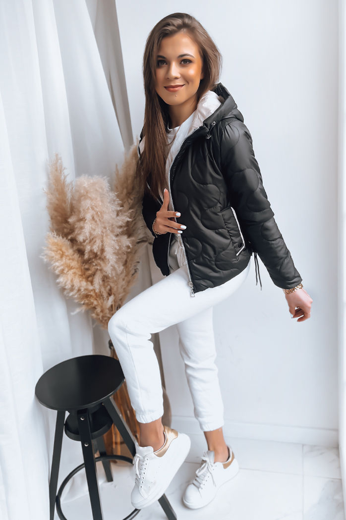 Damen Steppjacke FLUFFY Farbe Schwarz DSTREET TY3586