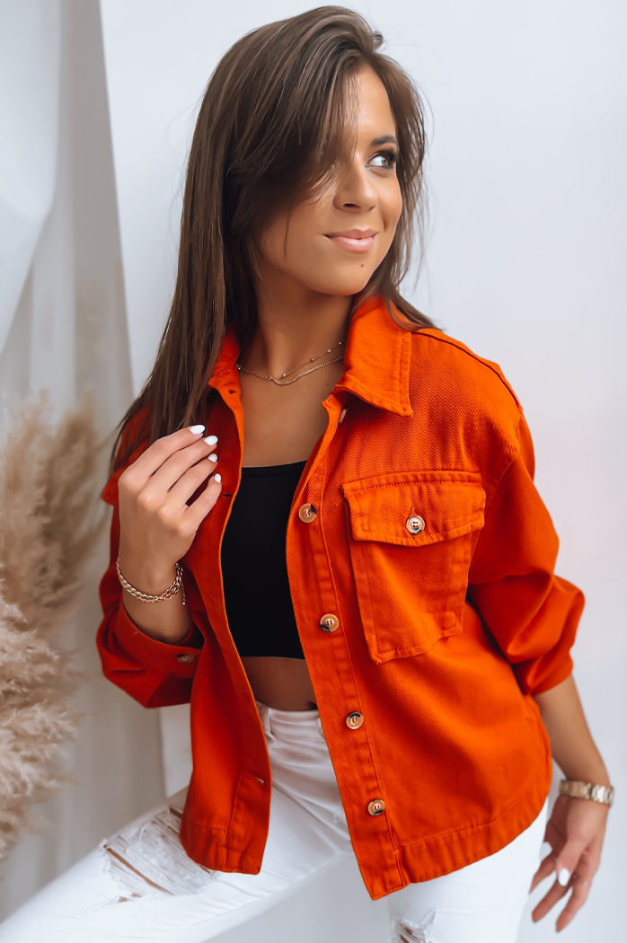 Damen Hemdjacke SILLY LILLY Farbe Orange DSTREET TY3605