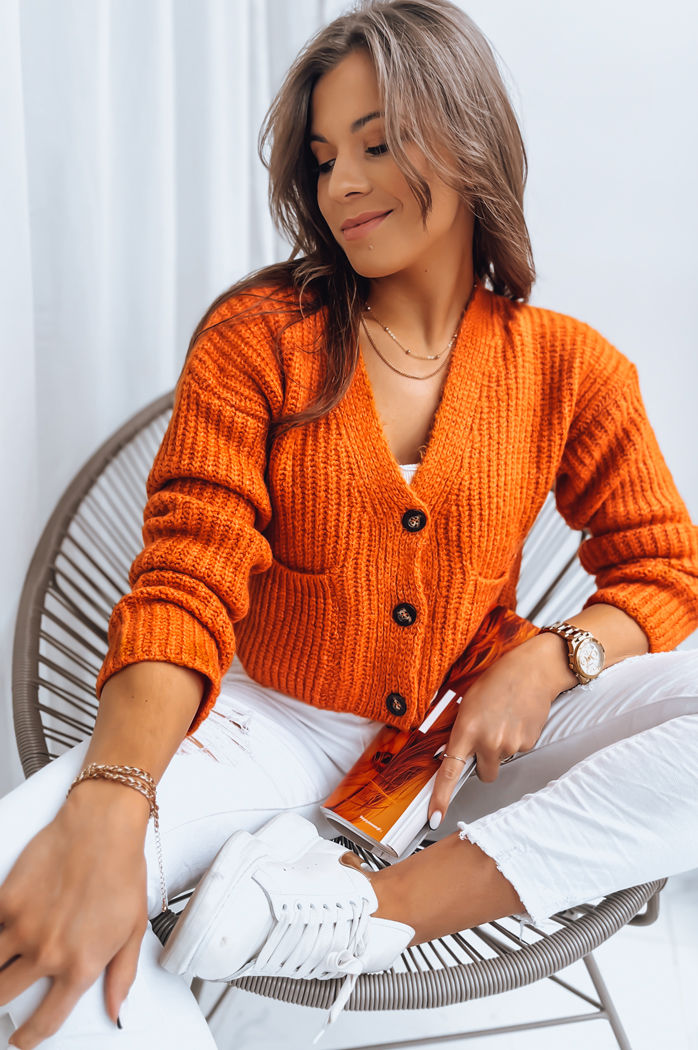 Damen Strickjacke SISTERS Farbe Orange DSTREET MY1961