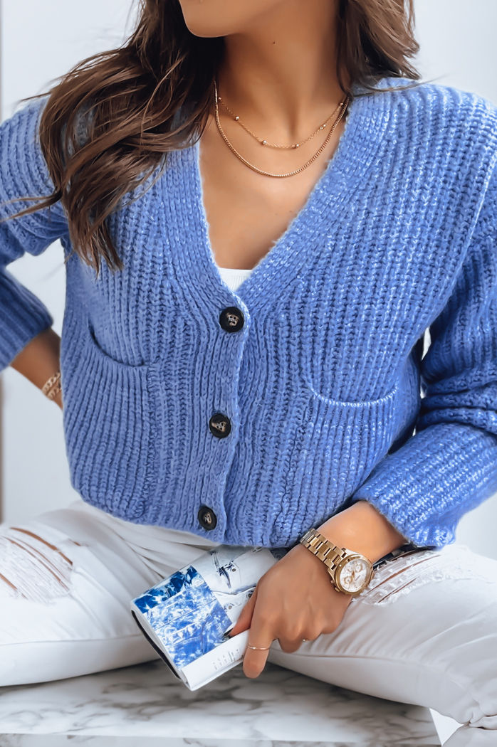 Damen Strickjacke SISTERS Farbe Blau DSTREET MY1963