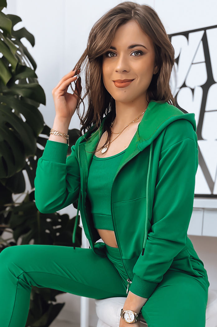 Damen Sweatshirt mit Kapuze MY LOVE Farbe Grün DSTREET BY1197