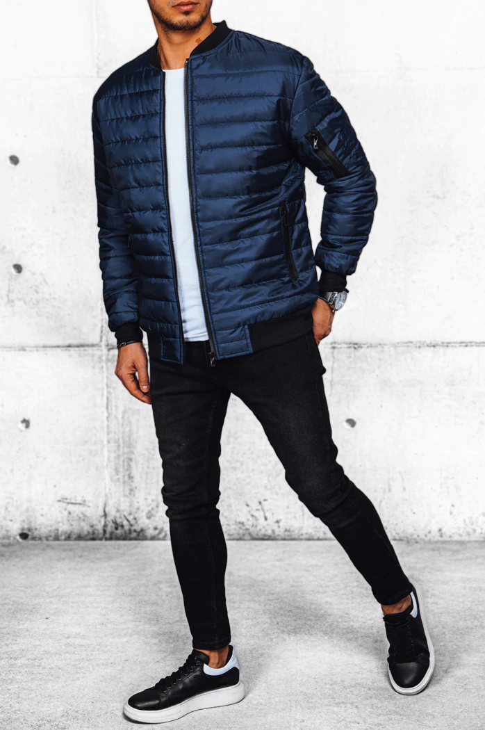 Herren Gesteppte Bomberjacke Dunkelblau Dstreet TX4416