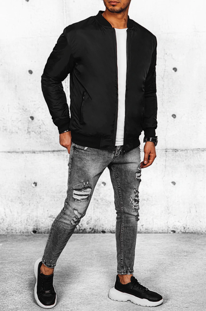 Herren Bomberjacke Schwarz Dstreet TX4423